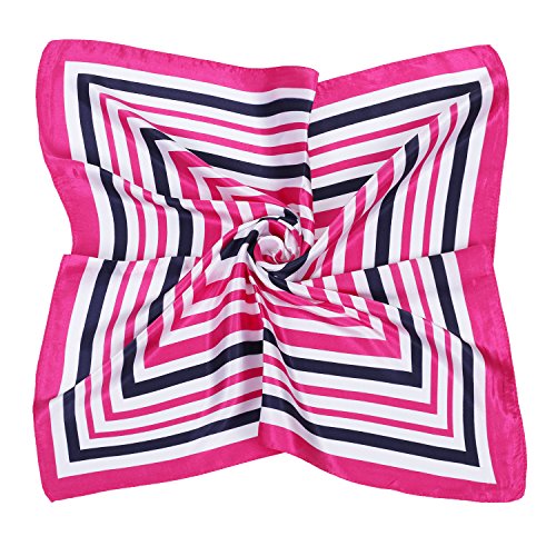 PB-SOAR Damen Glänzend Halstuch Bandana Schal Kopftuch Nickituch 58 x 58cm (Muster 9) von PB-SOAR