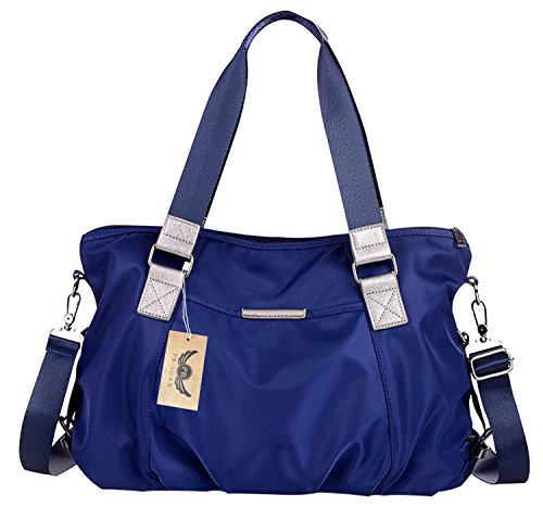 PB-SOAR Damen Herren Nylon Wasserdichte Schultertasche Umhängetasche Handtasche Shopper Sporttasche (Blau) von PB-SOAR