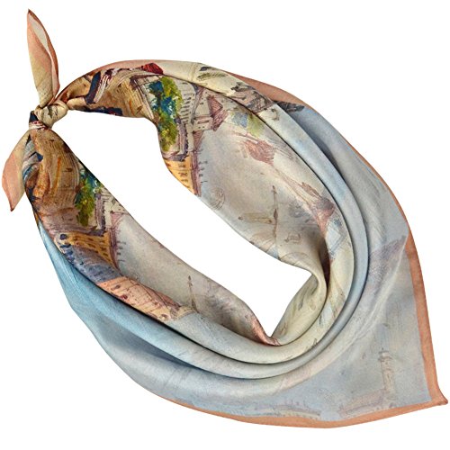 PB-SOAR Damen Seidentuch Seidenschal Bandana Halstuch Nickituch aus 100% Seide 52 x 52cm (Muster 1) von PB-SOAR