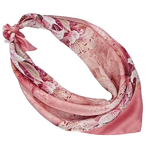 PB-SOAR Damen Seidentuch Seidenschal Bandana Halstuch Nickituch aus 100% Seide 52 x 52cm (Muster 7) von PB-SOAR