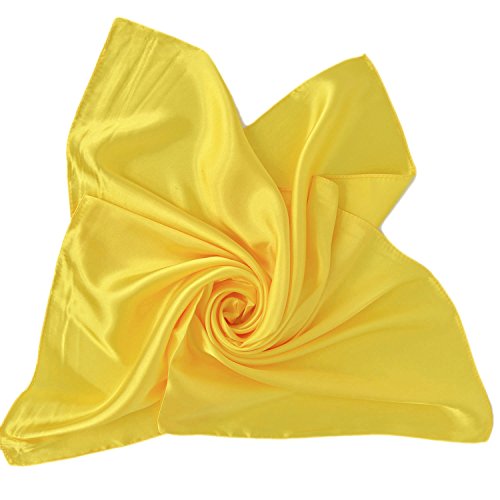 PB-SOAR Einfarbiger Schal Bandana Halstuch Kopftuch Nickituch, 13 Farben auswählbar (Gelb) von PB-SOAR