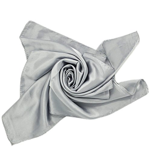 PB-SOAR Einfarbiger Schal Bandana Halstuch Kopftuch Nickituch, 13 Farben auswählbar (Grau) von PB-SOAR