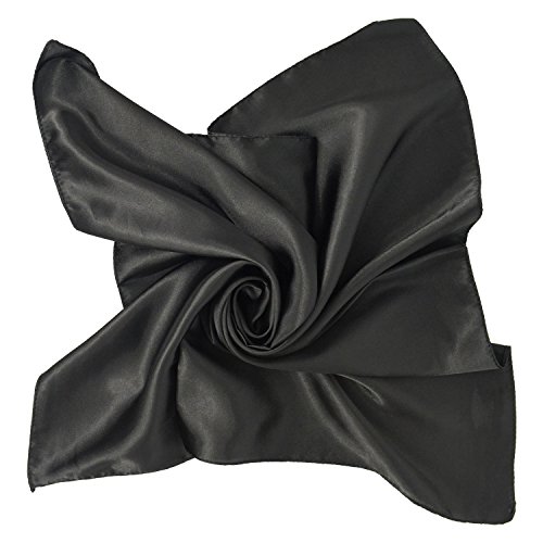 PB-SOAR Einfarbiger Schal Bandana Halstuch Kopftuch Nickituch, 13 Farben auswählbar (Schwarz) von PB-SOAR