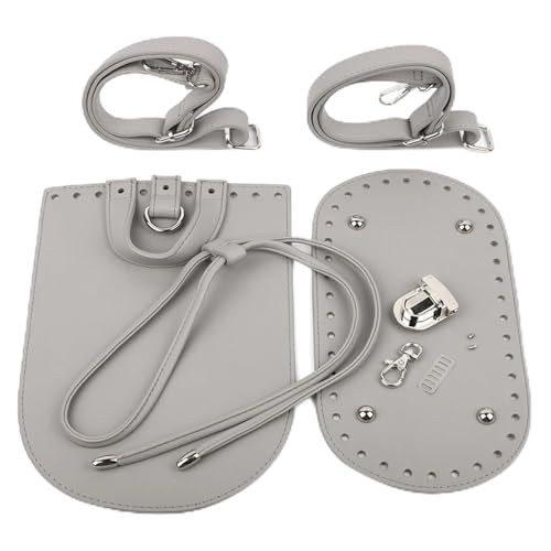 PBDEIOEOE DIY Tasche Machen Kit, 1set DIY Handgemachte Rucksack Frauen Schulter Tasche Mit Hardware for Häkeln Handtasche Hand Nähen Alle Materialien Handgemachte Backpa(Grey) von PBDEIOEOE
