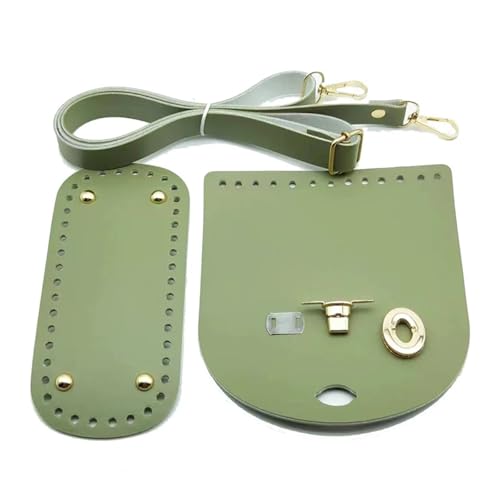 PBDEIOEOE DIY Tasche Machen Kit, 6er Set Handarbeit mit Hardware-Paket Zubehör Handtaschengurte DIY Damen Rucksack Handnähen Alle Materialien(Green) von PBDEIOEOE