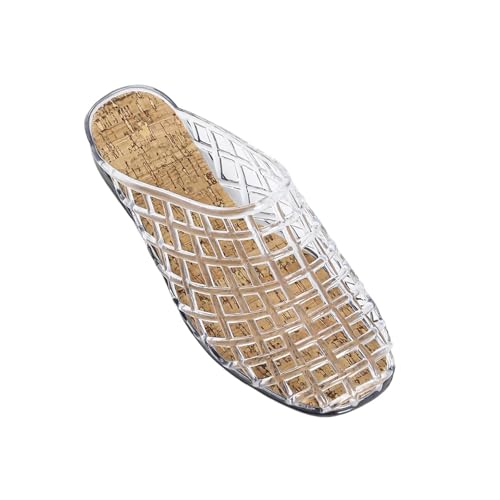 Flache Sandalen for Damen, atmungsaktiv, Sommer, Baotou, lässig, Jelly-Hausschuhe(White,39EU) von PBHGMGEBLV