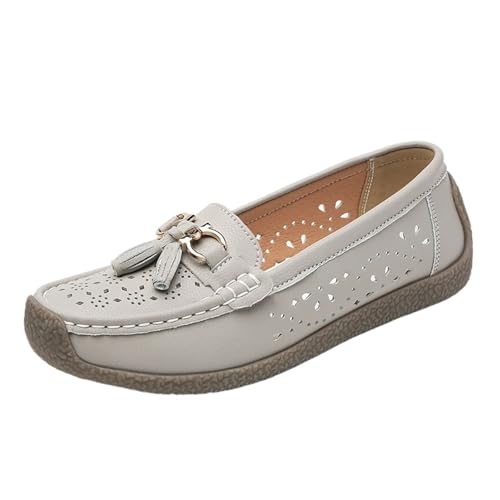 PBHGMGEBLV Damen Casual Loafers Loafer Mode Business Arbeit Wanderschuhe(Gray,37EU) von PBHGMGEBLV