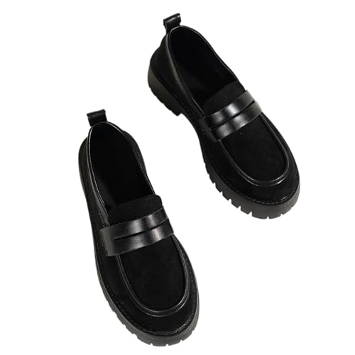 PBHGMGEBLV Damen Loafers Flats Slip-on Casual Round Toe Schuhe Business(37EU) von PBHGMGEBLV