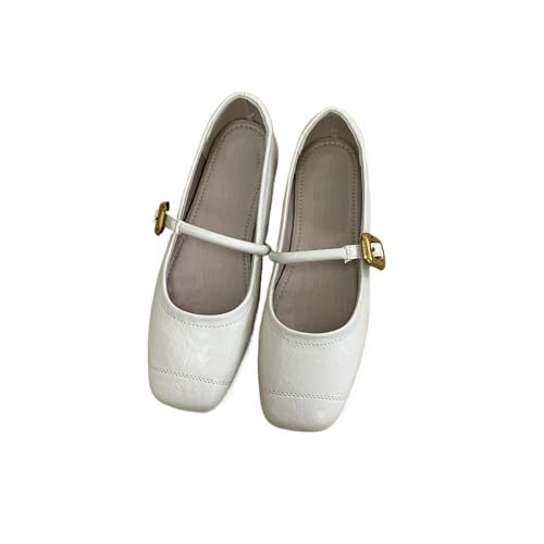 PBHGMGEBLV Damen Slip-On Flats Damen Süße Ballerinas Mary Jane Schuhe(Apricot,39EU) von PBHGMGEBLV