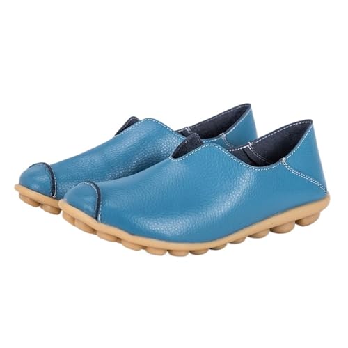 PBHGMGEBLV Lässige Flache Schuhe for Damen, Loafer, flach, leicht, for Hineinschlüpfen, weicher Komfort, verschleißfest, modisch, große Größe(Blue,39EU) von PBHGMGEBLV