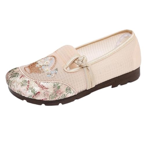 PBHGMGEBLV Loafer for Damen, weiche Sohle, lässig, Bestickt, for Hineinschlüpfen, Arbeitsschuhe(White,41EU) von PBHGMGEBLV