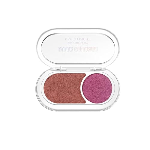 2-In-1 Dual - Eyeshadow Palette, Glitter Innere Ecke Fluoreszierende Eyeshadow Pulver, Super Pigmentierte Langlebige Augen Make-up Palette - Schafft Rauchige (#4, 3.8G) von PCC PTYXIS