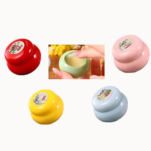 Antiker Stil fester Parfüm Balsam - tragbarer Blumen & fruchtiges Licht Duft, langlebiger frischer Duft für Mädchen, Taschengröße chinesischen Stil Parfüm in exquisiten Vintage-Glas (4PCS-A) von PCC PTYXIS