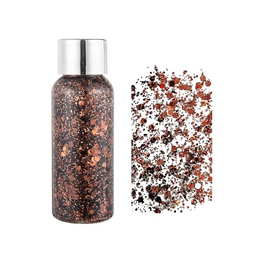 Body Flash Face Flash, Pailletten Body Gel Make-up Paillette, Meerjungfrau Flash Body Lotion Body Lidschatten Set, Urlaub Flash Gel, Flash Face Painting (#7, 32ml) von PCC PTYXIS