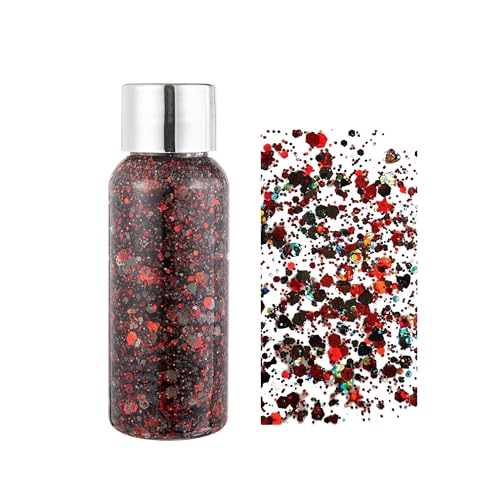 Body Flash Face Flash, Pailletten Body Gel Make-up Paillette, Meerjungfrau Flash Body Lotion Body Lidschatten Set, Urlaub Flash Gel, Flash Face Painting (#8, 32ml) von PCC PTYXIS