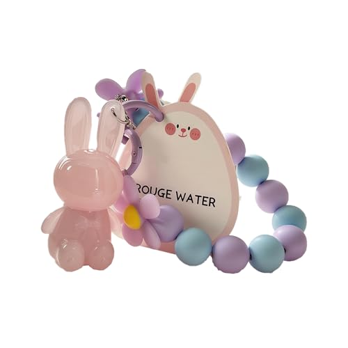 Cute Rabbit Lip Gloss Set (3 Farben) - Glänzende Glatte Weiche Gelee Lipgloss Schlüsselanhänger Lippenglasur, Non-Stick Langlebige Lippenfleck, Perfekt Für Büro, Partys & Geschenke (#3, 3.8g) von PCC PTYXIS