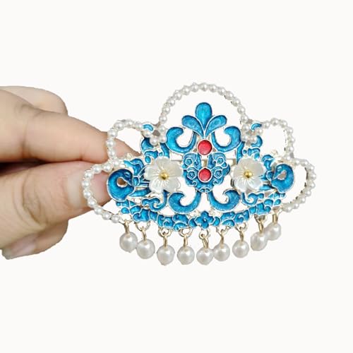 Haarklammer- Cloud Pearl Tassel Haarstab, Mädchen Haar Zubehör & Schmetterling Design, Retro Chinesischen Stil Seite Ente Bill Clip Für Hanfu Outfits, Braut Haar Zubehör (#10) von PCC PTYXIS