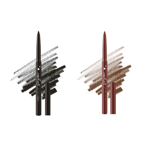 Wasserdichter Eyeliner-Stift,Superfeine Spitze Eyeliner-Stift, Schnell Trocknend, langlebiges Hohes Pigment, 12-Stunden lang-Effekt Augen Make-up Anti-Smearing Formel (#3, 0.4g) von PCC PTYXIS