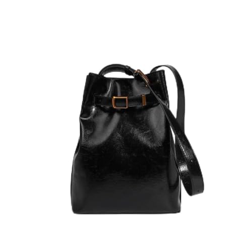 PCCYFZ Eimer Handtasche Lady Neue Modelle Einfachheit Vielseitig Einsetzbar Umhängetasche Hohe Textur Nischentrends Umhängetasche (schwarz) von PCCYFZ