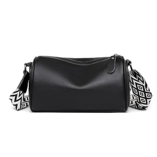 PCCYFZ Klein Crossbody Bag Damen Mit Verstellbarem Breitem Schultergurt Kleine Handtasche Damen Umhängetasche (schwarz) von PCCYFZ