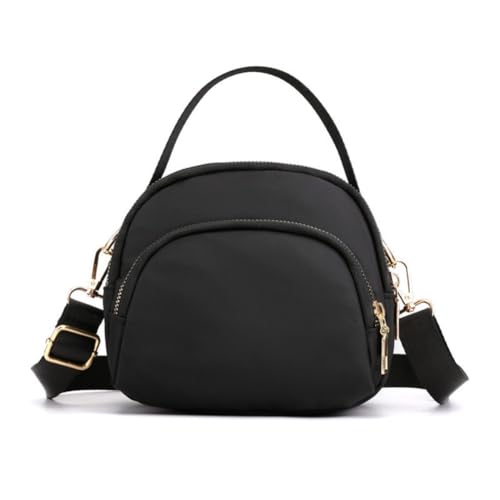PCCYFZ Neue 2024 Freizeit Nylon Handtasche Lady Einfachheit Vielseitig Umhängetasche (schwarz) von PCCYFZ