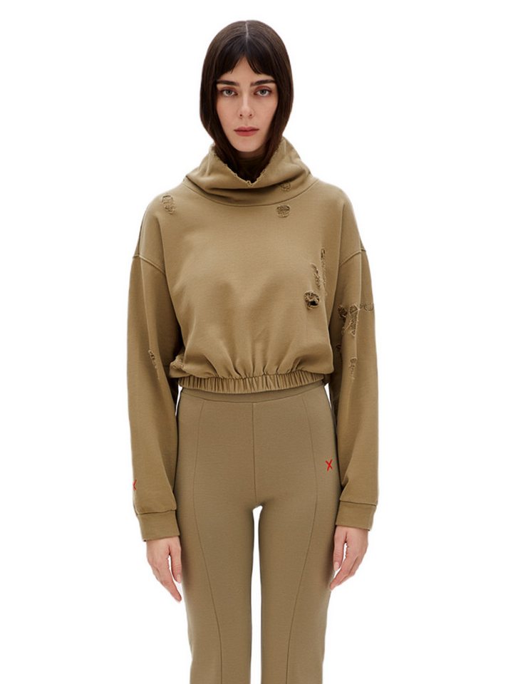 PCFG Sweater DESTROYED-SWEATSHIRT MIT HOHEM KRAGEN von PCFG