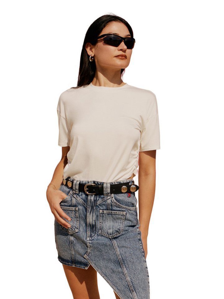 PCFG T-Shirt FREE HEAVEN CROP DRAPIERTES T-SHIRT von PCFG