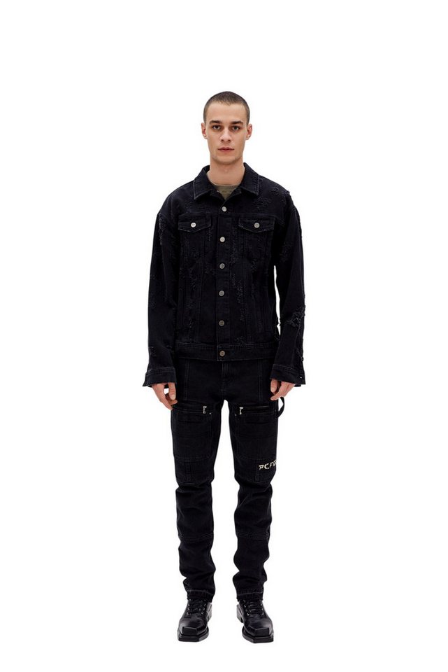 PCFG Windbreaker Jeansjacke im Used-Look von PCFG