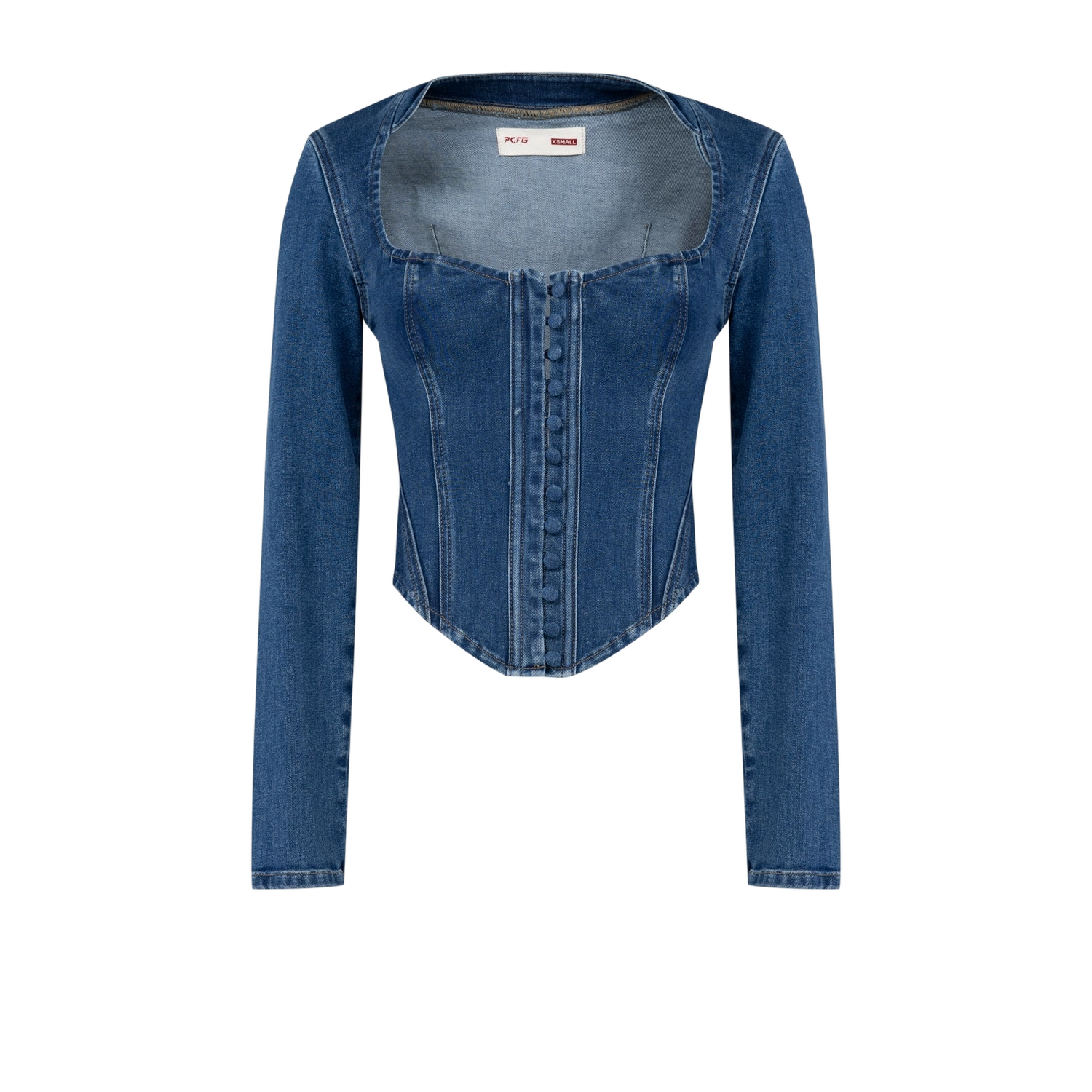 YOUR *ITCH CORSET DENIM CORSET TOP - Blue - L - PCFG - Long sleeve tops YOUR *ITCH CORSET DENIM CORSET TOP - Blue - L - PCFG - Long sleeve tops von PCFG