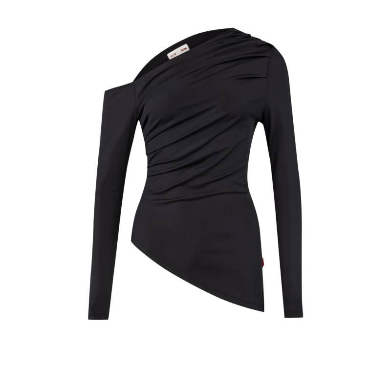 YOUR *ITCH DRAPED LONG SLEEVE TOP - JET BLACK - Black - L - PCFG - Long sleeve tops von PCFG