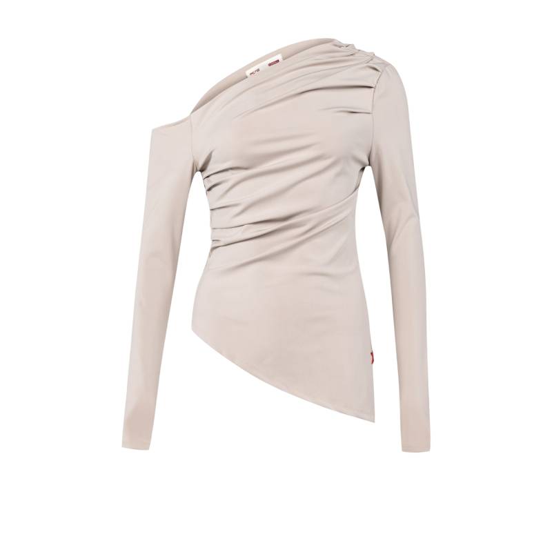 YOUR *ITCH DRAPED LONG SLEEVE TOP - STRING - Beige - XS - PCFG - Long sleeve tops von PCFG
