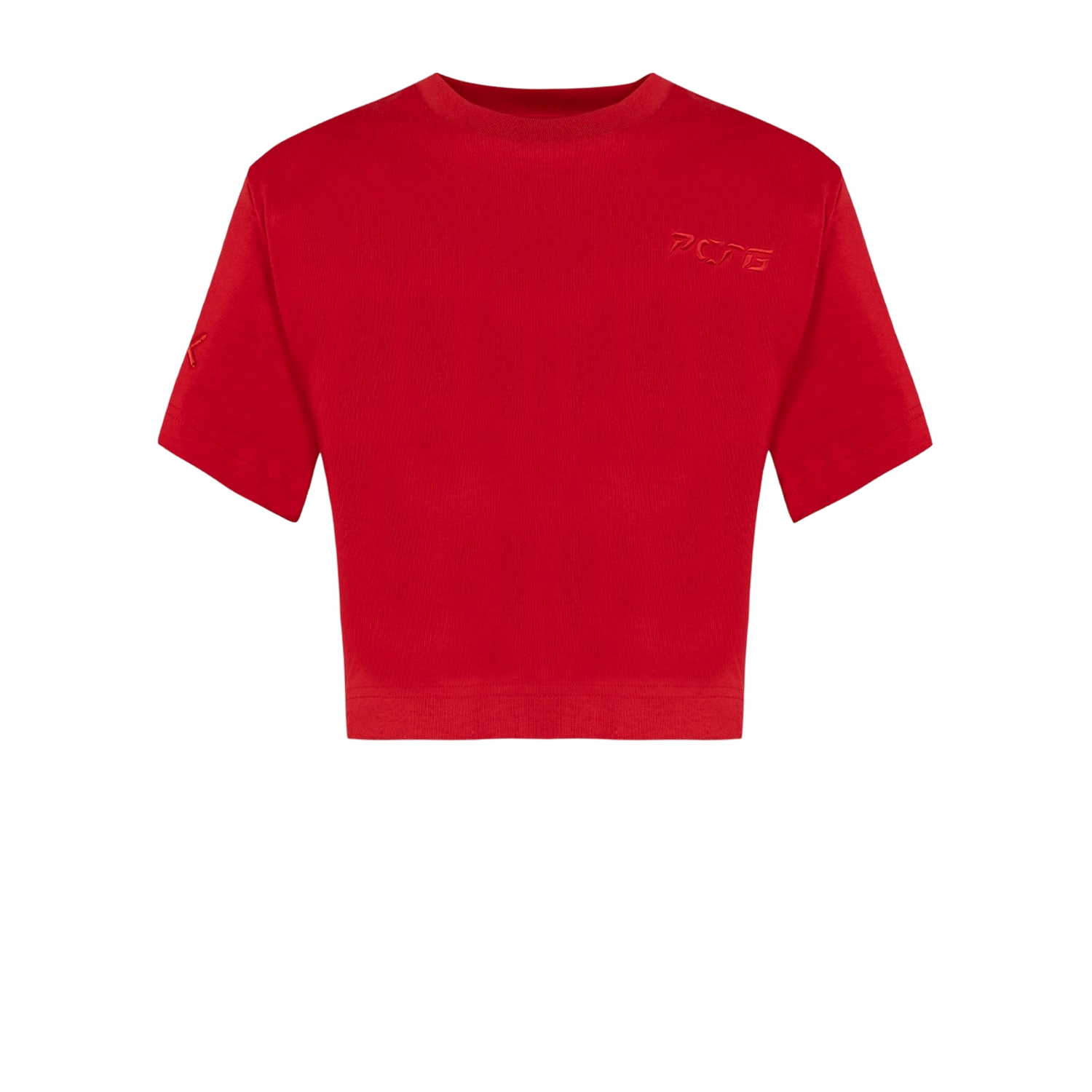YOUR *ITCH SHOULDER PADDED T-SHIRT - SAMBA - Red - XS - PCFG - Crop tops von PCFG
