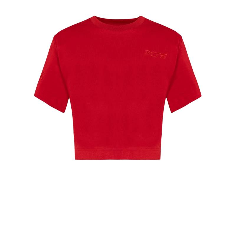 YOUR *ITCH SHOULDER PADDED T-SHIRT - SAMBA - Red - XS - PCFG - Crop tops von PCFG
