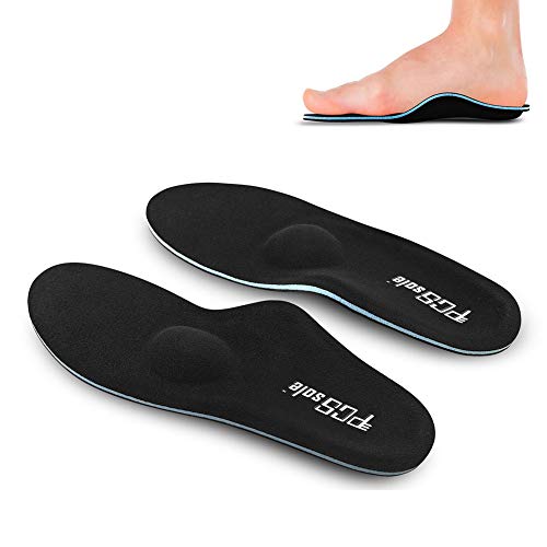 PCSsole Hohe arch Orthopädische Einlegesohlen, Komfort Herren und Damen Einlegesohlen Arbeitsschuhe für Fersensporn, Plattfüße, Plantarfasziitis, Fußschmerz. Schwarz, EU35-36. von PCSsole