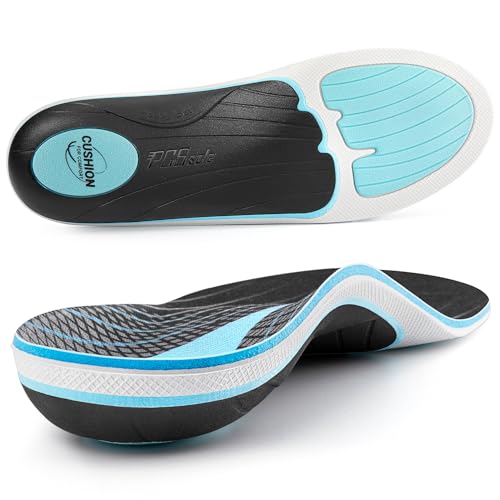 PCSsole Plantar Fasciitis Insoles Men Women- 220+lbs Heavy Duty High Arch Support Inserts with Comfort Cushion Orthotic Pain Relief Insoles for Flat Feet - Arch Pain - Heel Pain -Work Boot Shoe Insole von PCSsole
