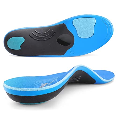 PCSsole Gel Einlegesohlen Arbeitsschuhe, Orthopädische Einlegesohlen, Entlasten Fersensporn, Plantarfasciitis, Plattfüße, Komfort Schuheinlagen Für Herren und Damen.Blau(24cm) von PCSsole