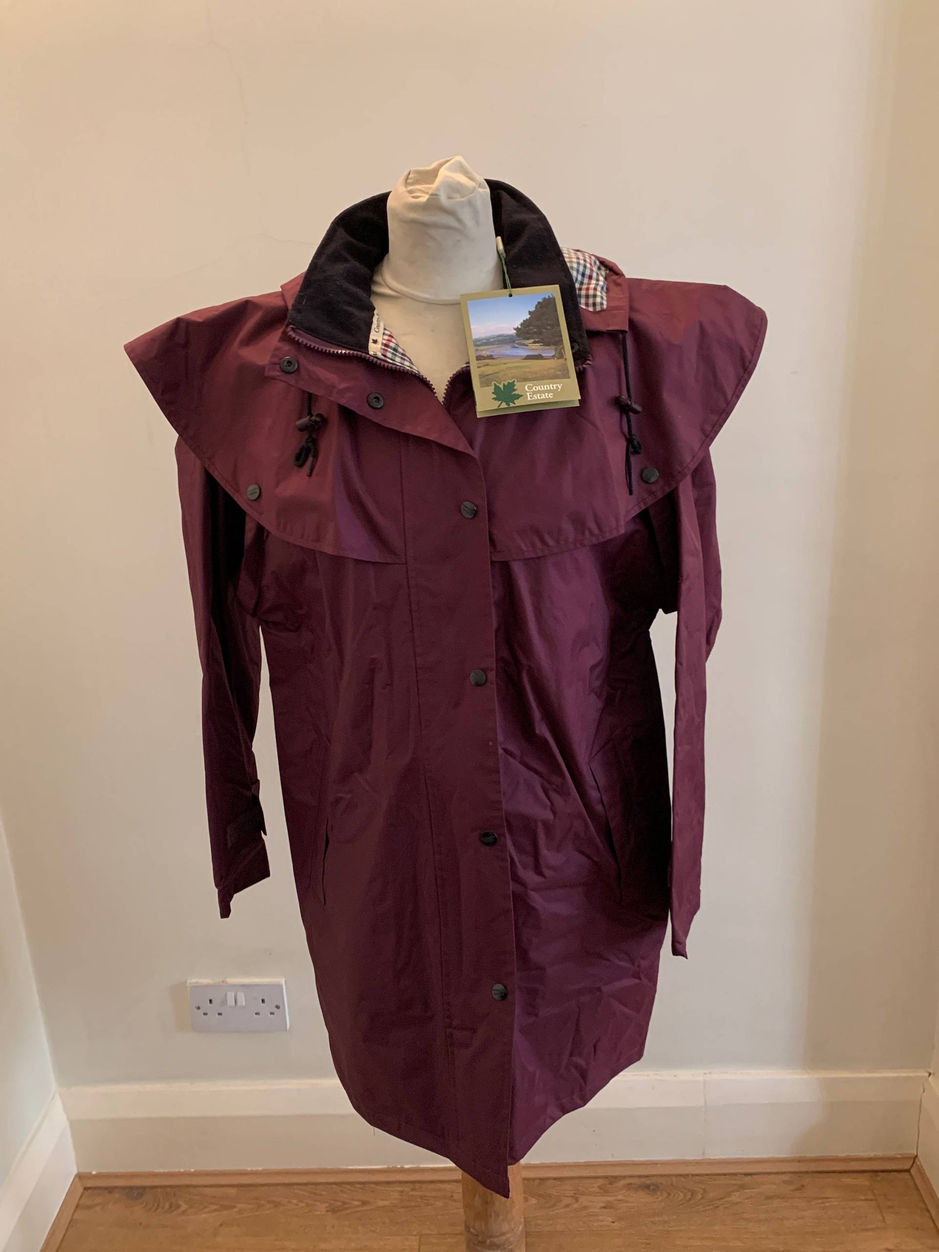 Damen Jackenmantel - Maroon Rain Coat Damen Regenjacke Windsor Mantel Geschenk Winter Outwear Polyester von PDClothingShop