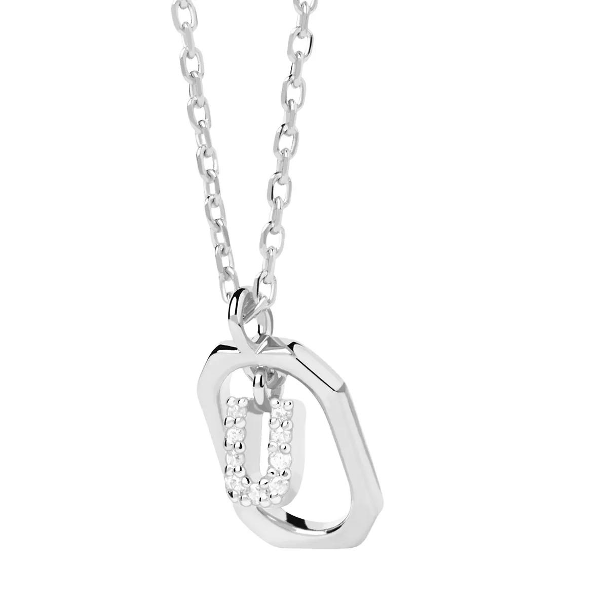 PDPAOLA Halskette - Mini Letter U Silver Necklace - Gr. unisize - in Silber - für Damen von PDPAOLA