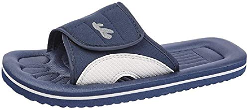 Flip-Flops, Dusch-/ Strandschuhe, Sandalen, Marineblau/ Grau, mehrfarbig - Navy Blue/Grey Textile/EVA - Größe: 44 von PDQ