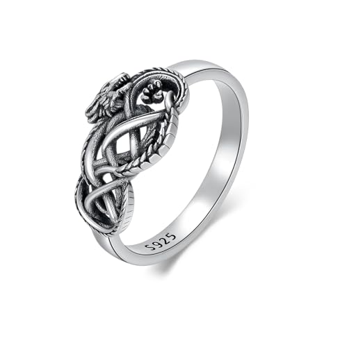 Drachen Ring 925 Sterling Silber Keltischer Knoten Drachenring (57(18.1)) von PDTJMTG