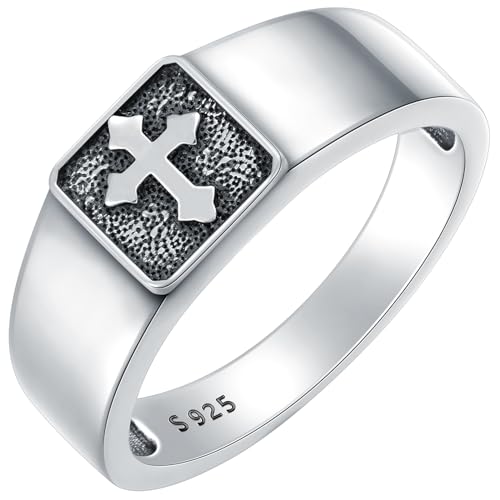 Kreuz Ring 925 Sterling Silber Christlicher Kreuz Wappenringe Ausstattung für Männer Größe 57 Kreuz Ring 925 Sterling Silber Christlicher Kreuz Wappenringe Ausstattung für Männer Größe 57 von PDTJMTG