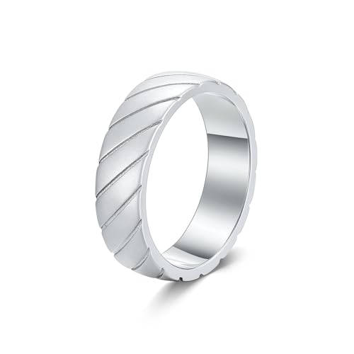 PDTJMTG Herren Ringe 925 Silber Men's Rings Herrenring Männer Ring (60(19.0)) von PDTJMTG