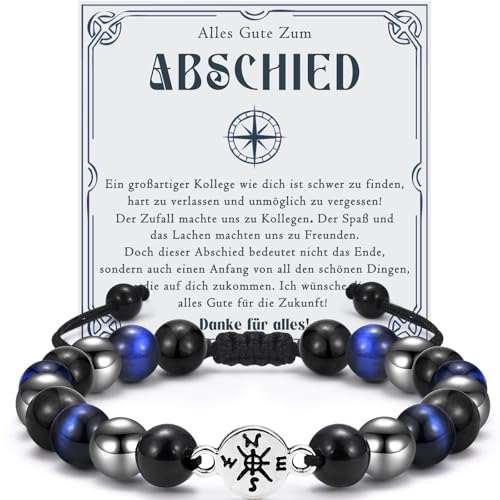 PDTU Abschiedsgeschenk Kollegen, Abschied Geschenk für Kollege, Kompass Armband Geschenke für Kollegen Kollege Freund zum Abschied Jobwechsel, Abschiedsgeschenke für Kollegen zu Weihnachten von PDTU
