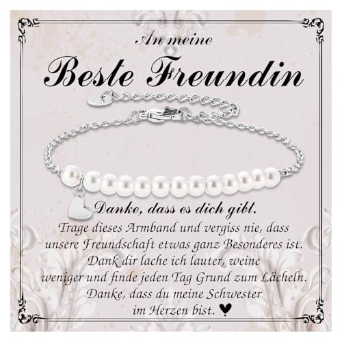 PDTU Beste Freundin Geschenke, Freundschaft Armband für Freundinnen, Geschenk für Beste Freundin zum Geburtstag Abschluss Einschulung Weihnachten von PDTU
