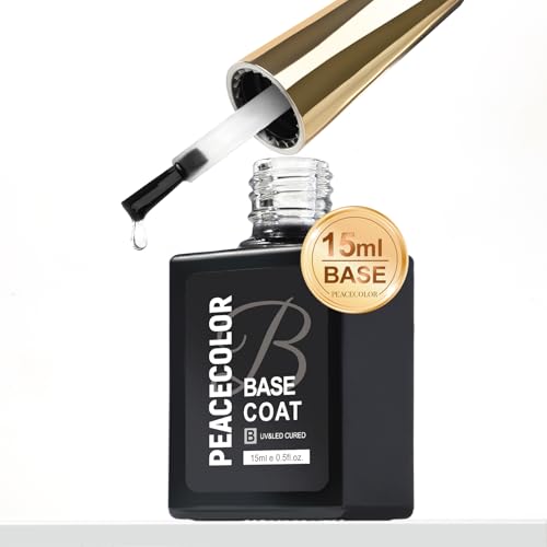 PEACECOLOR Base Coat Gel 15ML Unterlack Soak-Off U V/LED Nagellack Gel Nail Polish für Nägel Design von PEACECOLOR