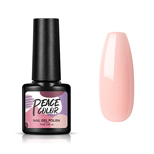 PEACECOLOR Gel Nail Polish 7ML Hellrosa Nail UV Gellack Maniküre Farbgel Set für Design von PEACECOLOR