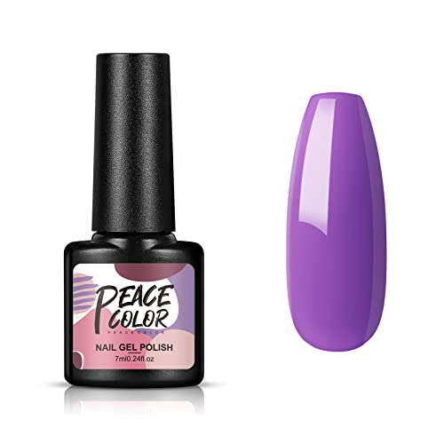 PEACECOLOR Lila Salong Grade Nail Gel, Farbe des aufhellenden UV Nagellacks Nail Polish für Design von PEACECOLOR