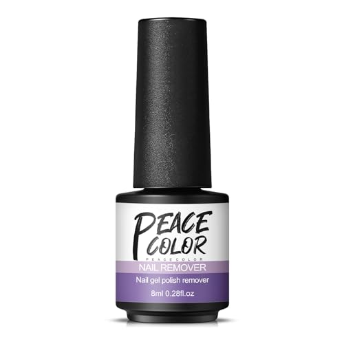 PEACECOLOR Nagellackentferner 8ML Professioneller Nail Gel Polish Remover Schnell und Einfach Gel Nagellack Entfernung für die Verwendung in Nagelstudios oder Zuhause von PEACECOLOR