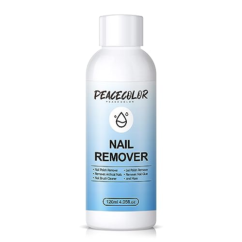 PEACECOLOR Nagellackentferner Liquid 120ML Nail Polish Remover Professioneller Gel Nagellack Entfernung für Maniküre DIY und Nagelsalon Einfach und Schnell nicht den Nägeln Schaden von PEACECOLOR