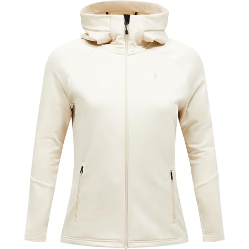 Peak Performance Damen Rider Essentials Hoodie Jacke, sand fog-sand fog, XS von PEAK PERFORMANCE